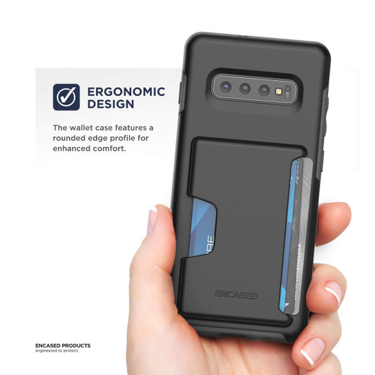 Encased Phantom Wallet Case Samsung Galaxy S10 - Black