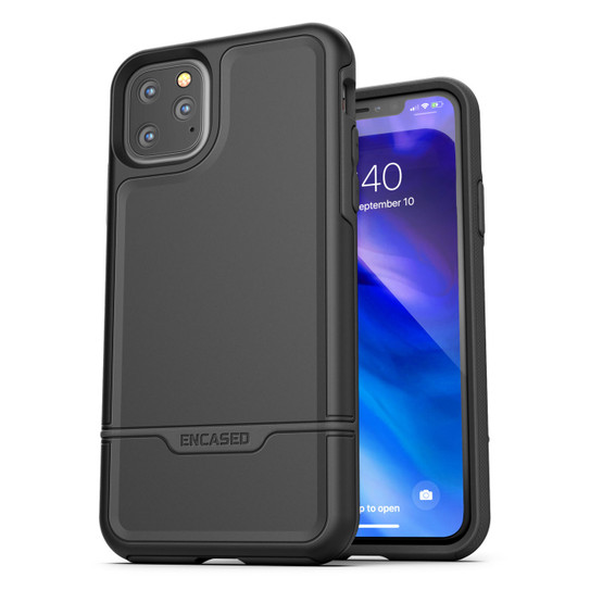 Encased Rebel Case iPhone 11 Pro Max with Belt Clip Holster - Black Encased Rebel Case iPhone 11 Pro Max with Belt Clip Holster - Black
