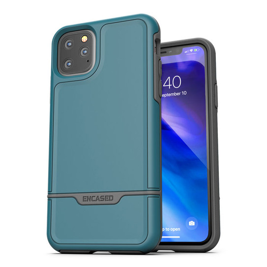 Encased Rebel Case iPhone 11 Pro Max with Belt Clip Holster - Blue Encased Rebel Case iPhone 11 Pro Max with Belt Clip Holster - Blue