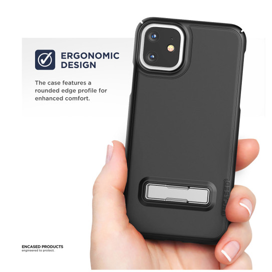 Encased Slimline Case iPhone 11 with Belt Clip Holster - Black