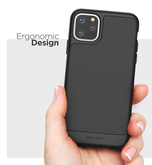 Encased Thin Armor Case iPhone 11 Pro Max with Belt Clip Holster - Black