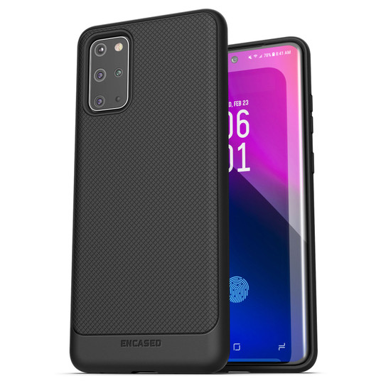 Encased Thin Armor Case Samsung Galaxy S20+ Plus with Belt Clip Holster - Black