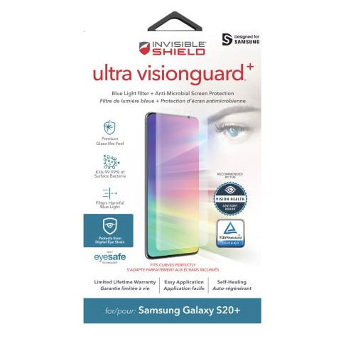 Zagg InvisibleShield Ultra VisionGuard Samsung Galaxy S20+ Plus - Clear