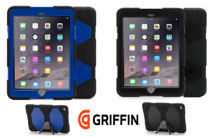 Coque iPad Pro 12.9 2015 Griffin Survivor Slim Solide - Bleu / Noire