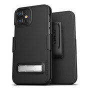 Encased Slimline Case iPhone 12 Mini with Belt Clip Holster - Black