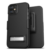 Encased Slimline Case iPhone 12/12 Pro with Belt Clip Holster - Black