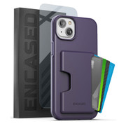 Encased Phantom Wallet Case with Screen Protector iPhone 14 - Purple