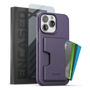 Encased Phantom Wallet Case with Screen Protector iPhone 14 Pro Max - Purple