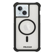 Pelican Guardian Rogue Case iPhone 15 - Frosted Clear Black