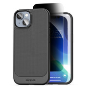 Encased Thin Armor Case with Privacy Screen Protector iPhone 15 Plus - Black