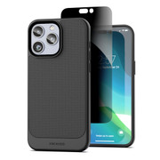 Encased Thin Armor Case with Privacy Screen Protector iPhone 15 Pro Max - Black