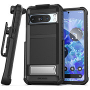 Encased Falcon Case Google Pixel 8 Pro with Belt Clip Holster - Black