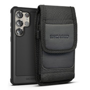 Encased Falcon Case Samsung Galaxy S24 Ultra with Belt Clip Pouch - Black