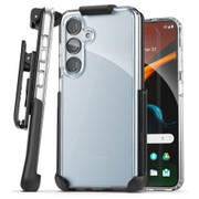 Encased Clear Back Case Samsung Galaxy S24+ Plus with Belt Clip Holster - Clear