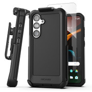 Encased Falcon Case Samsung Galaxy S24+ Plus with Belt Clip Holster - Black