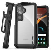 Encased Waterproof Case Samsung Galaxy S24 with Belt Clip Holster - Black