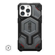 UAG Monarch Pro Kevlar MagSafe Case iPhone 15 Pro Max - Kevlar Silver