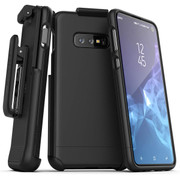 Encased Slimshield Case Samsung Galaxy S10 with Belt Clip Holster - Black