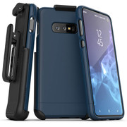 Encased Slimshield Case Samsung Galaxy S10+ Plus with Belt Clip Holster - Blue