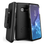 Encased Combo Case Samsung Galaxy S10+ Plus with Belt Clip Holster - Black