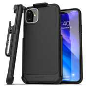 Encased Thin Armor Case iPhone 11 with Belt Clip Holster - Black