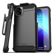 Encased Scorpio Case iPhone 11 Pro Max with Belt Clip Holster - Black