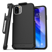 Encased Thin Armor Case iPhone 11 Pro Max with Belt Clip Holster - Black