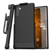 Encased Thin Armor Case Samsung Galaxy Note 10 with Belt Clip Holster - Black