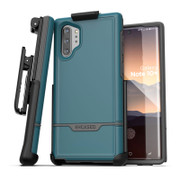 Encased Rebel Case Samsung Galaxy Note 10+ Plus with Belt Clip Holster - Blue