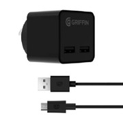 Griffin PowerBlock Dual Port with Micro USB Cable