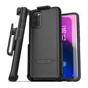 Encased Rebel Case Samsung Galaxy S20+ Plus with Belt Clip Holster - Black