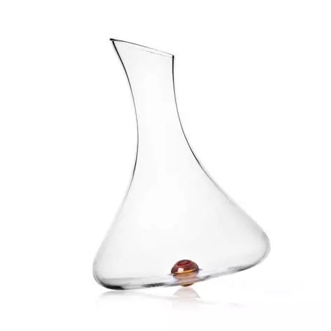 LUNA tilting decanter dot amber