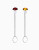 ALICE 2 spoons amber&red mushrooms