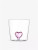 Pink heart glass