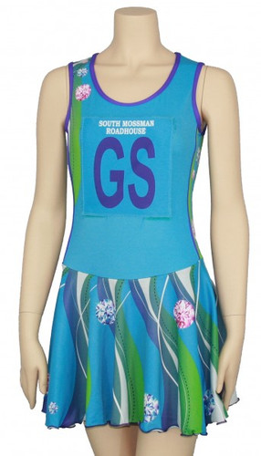 8902 - Frilled Netball Bodysuit Dress Option 1 - FRONT