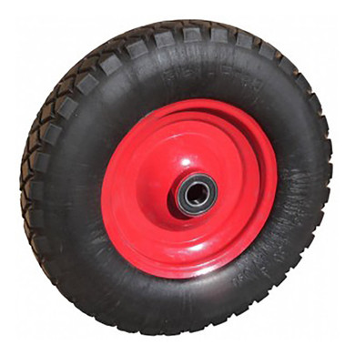 Trolley Wheel, Flat-Free Tyre 400-8 Steel Rim, 25.4mm 6205-2RS Bearing -  The Garden Superstore