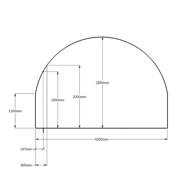 4.2m Wide Classic Tunnelhouse 4.2m Wide Classic Tunnelhouse