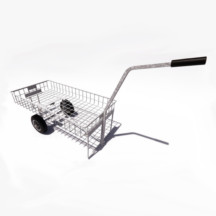 Galvanised Trolley | Small 935mm x 475mm | Single Handle