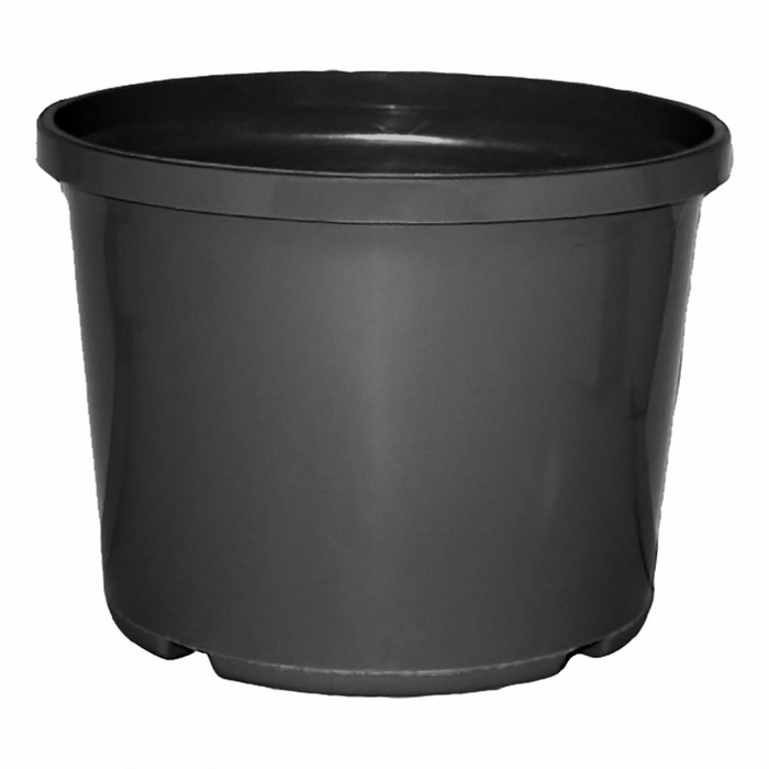 140mmØ Squat Pot Black -  The Garden Superstore