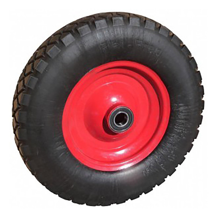 Trolley Wheel, Flat-Free Tyre 400-8 Steel Rim, 25.4mm 6205-2RS Bearing -  The Garden Superstore