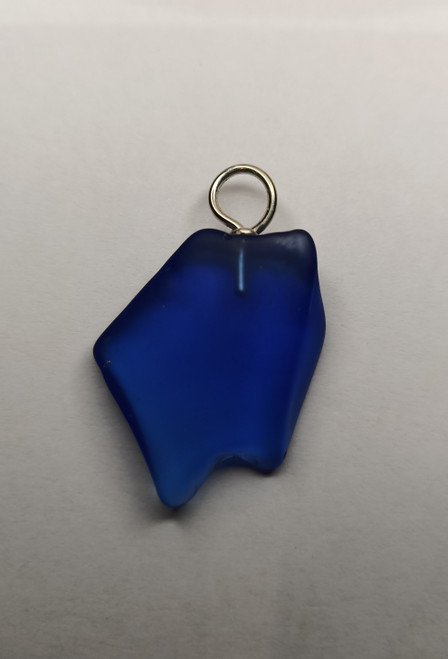 Cobalt Blue Bottle Glass Pendant.   