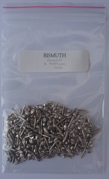 Bismuth Metal Granules - 99.99% Pure  100g bag - FREE POSTAGE!