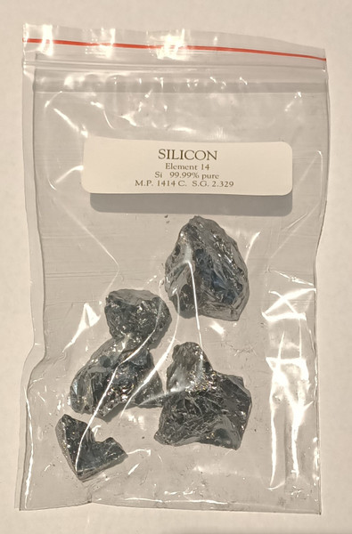 Silicon Metal,  50g of bigger bits. Element 14.