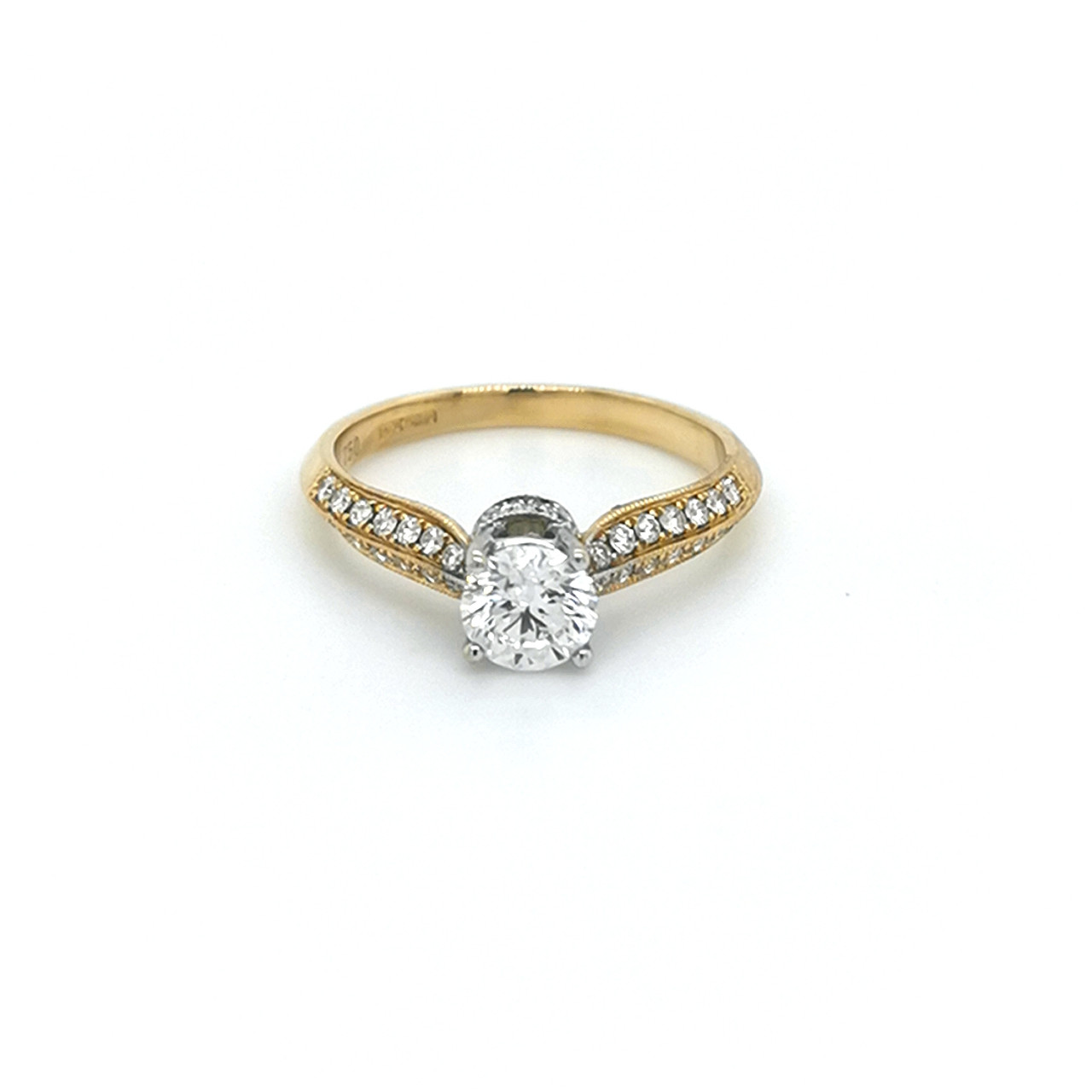 Solitaire eternity engagement on sale ring