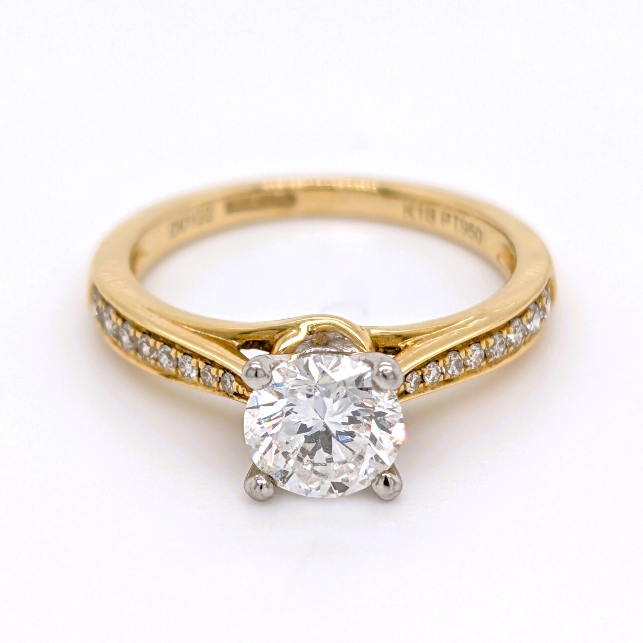 18ct Yellow Gold Diamond Solitaire Ring