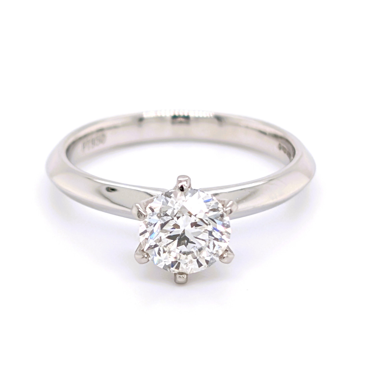 Platinum Claw Solitaire Diamond Engagement Ring