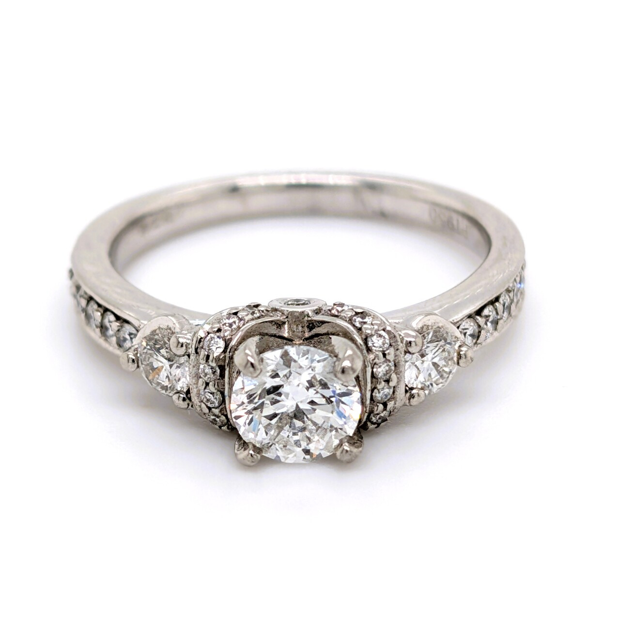 Platinum Stone Diamond Engagement Ring