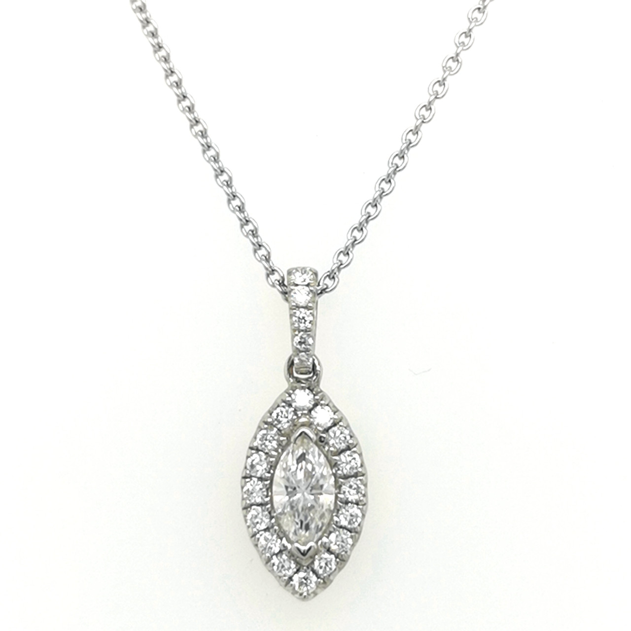 18ct White Gold Diamond Bubble Necklace 1.25ct – Cervin Blanc
