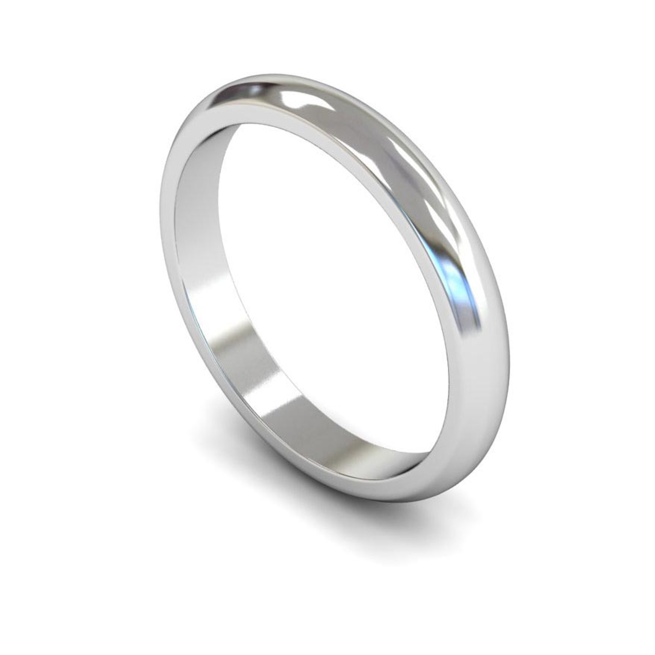 Palladium 6.0mm Court Satin and Polished Wedding Ring - thbaker.co.uk