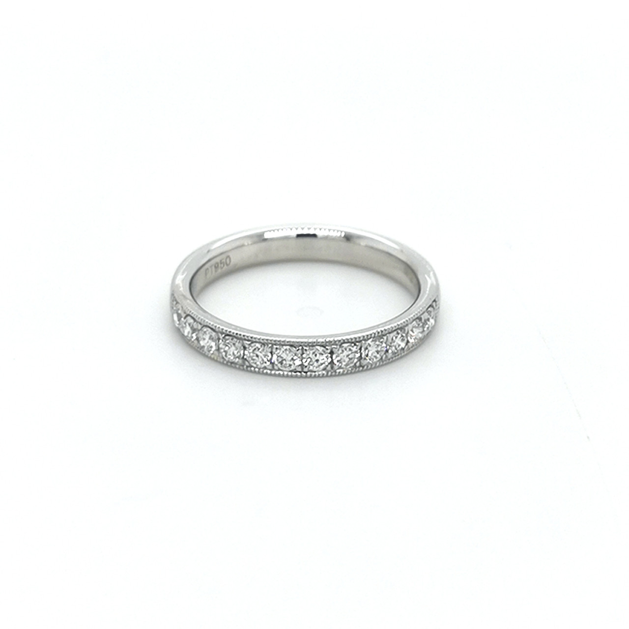 French Pave' Diamond Eternity Wedding Band - Nathan Alan Jewelers